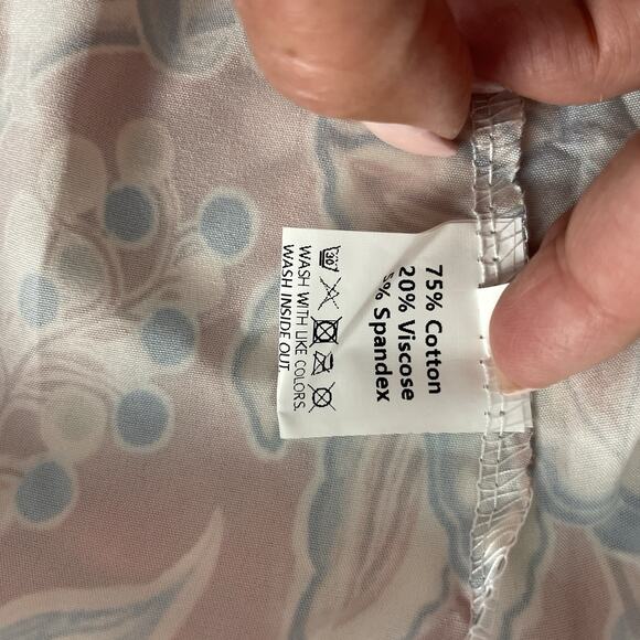 CherryBetty Vintage Floral Print Collared Blouse Red Long Sleeve Medium - Picture 6 of 7